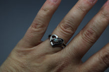 "Love Mom" - Cremation Ash Ring in Sterling Silver
