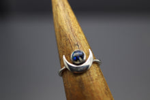 Taurus Moon, Cremation Ashes Ring in Sterling Silver