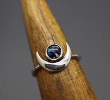 Taurus Moon, Cremation Ashes Ring in Sterling Silver
