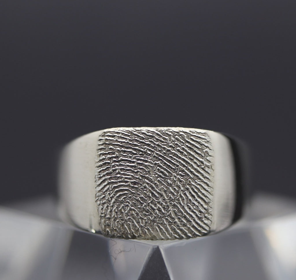 Custom Engraved Men's Square Signet Ring