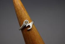 Sterling Wrech Ring with Cremation Ash Stone