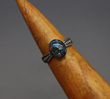 Silver Asymmetrical Dotted Cremation Ashes Ring