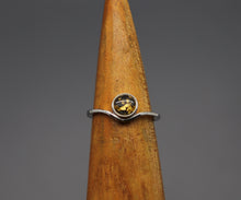 24k Gold Flake Silver Cremation Ash Ring - Ashley Lozano Jewelry