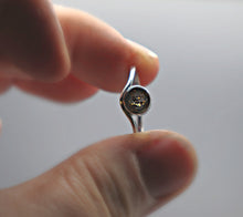 24k Gold Flake Silver Cremation Ash Ring - Ashley Lozano Jewelry