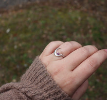 Silver Crescent Moon Cremation Ring