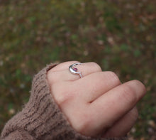 Silver Crescent Moon Cremation Ring