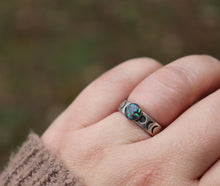 Sterling Silver Moon Phase Ring with Cremains