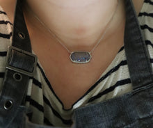 Framed Cremation Ashes Pendant with Crushed Opal