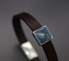 Leather cremation bracelet