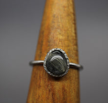 Offset Oval Ring with Hair or Fur