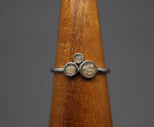 silver cremation ring double ashes