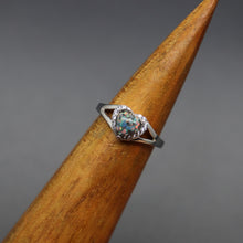 Opal Heart Cremation Ring with Split Shank