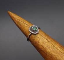 Oval Offset Ring with Cremation Ashes