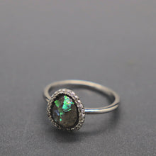 Oval Offset Ring with Cremation Ashes