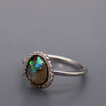 Oval Offset Ring with Cremation Ashes