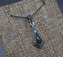 Natural Marcasite Cremation Ash Necklace