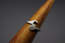 Sterling Wrech Ring with Cremation Ash Stone