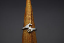 Sterling Wrech Ring with Cremation Ash Stone