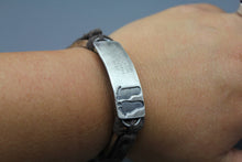 Custom Baby Footprint And Coordinate Bracelet In Silver And Leather - Ashley Lozano Jewelry