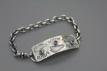 Custom Baby Footprint Bracelet With Birthstones From Your Child's Actual Prints - Ashley Lozano Jewelry