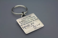 Custom Keychain with Words or Soundwaves - Ashley Lozano Jewelry