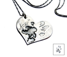 Custom Nose or Paw Print Necklace In Silver - Ashley Lozano Jewelry