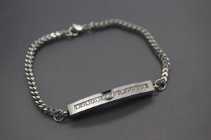 Engravable Stainless Steel Gemstone Urn Bracelet
