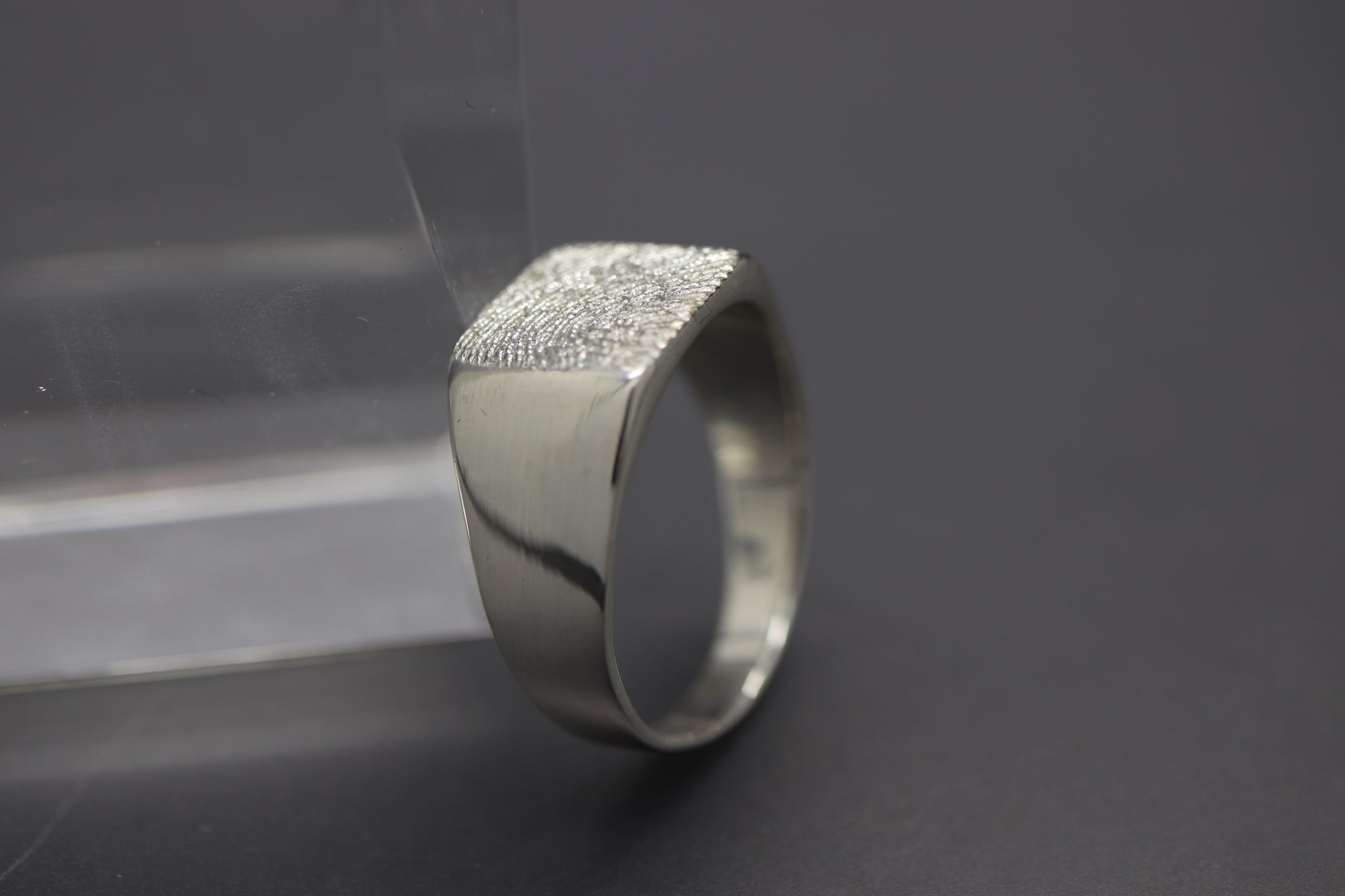 Tungsten Carbide Square Wedding Band Ring