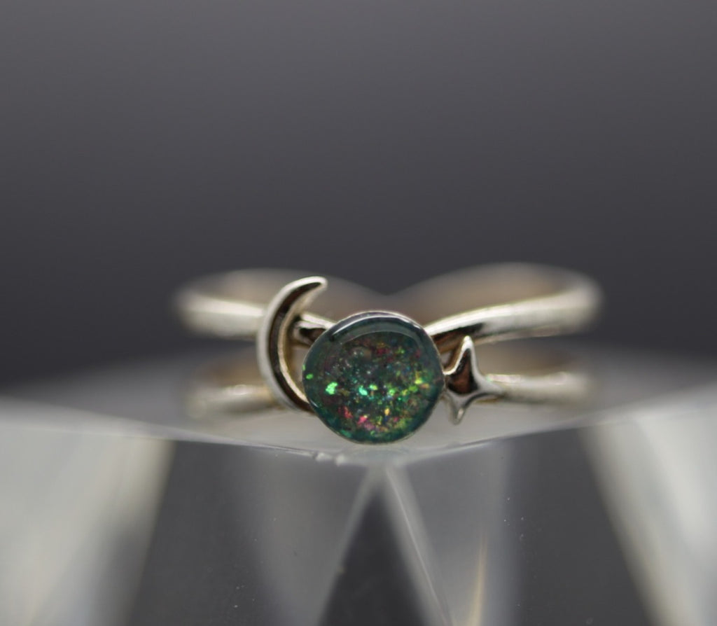 Celestial Split Band Memorial Ashes Ring – Ashley Lozano Jewelry