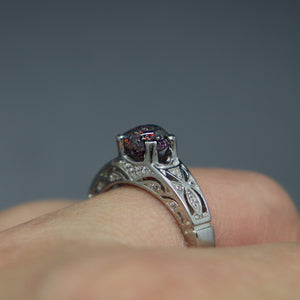 Silver Zirconia Encrusted Ring with Cremation Ashes