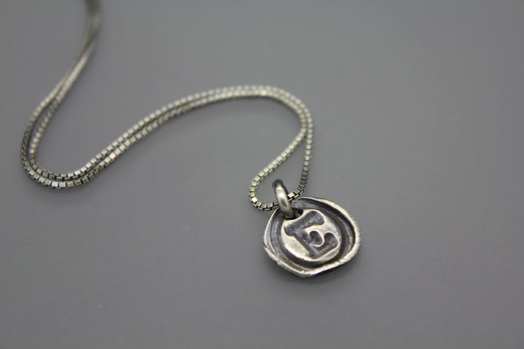 Wax Seal Initial Necklace - Ashley Lozano Jewelry