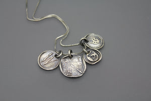 Wax Seal Heart and Key Set in Sterling Silver - Ashley Lozano Jewelry