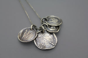 Wax Seal Monogrammed Necklace - Ashley Lozano Jewelry