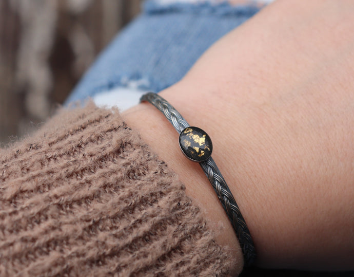 Silver Cremation ashes bracelet