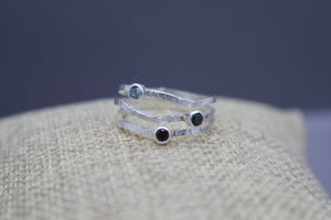 Cartilage Earring / Climber with Family Birthstones - Ashley Lozano Jewelry