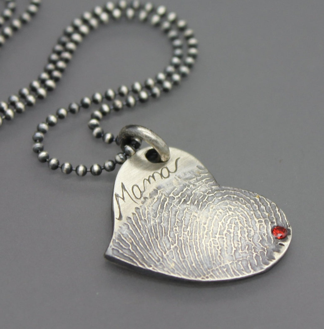 Custom Fingerprint Necklace - Ashley Lozano Jewelry