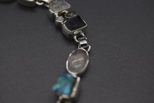 Natural Raw Moonstone and Labradorite Statement Necklace