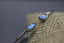 Sterling Silver Twist Bracelets with Assorted Natural Gemstones