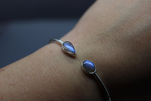 Sterling Silver Twist Bracelets with Assorted Natural Gemstones