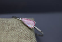 Pink Moonstone and Sterling Silver Cuff Bracelet