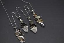 Hinged Abstract Assorted Stone Sterling Silver Necklaces