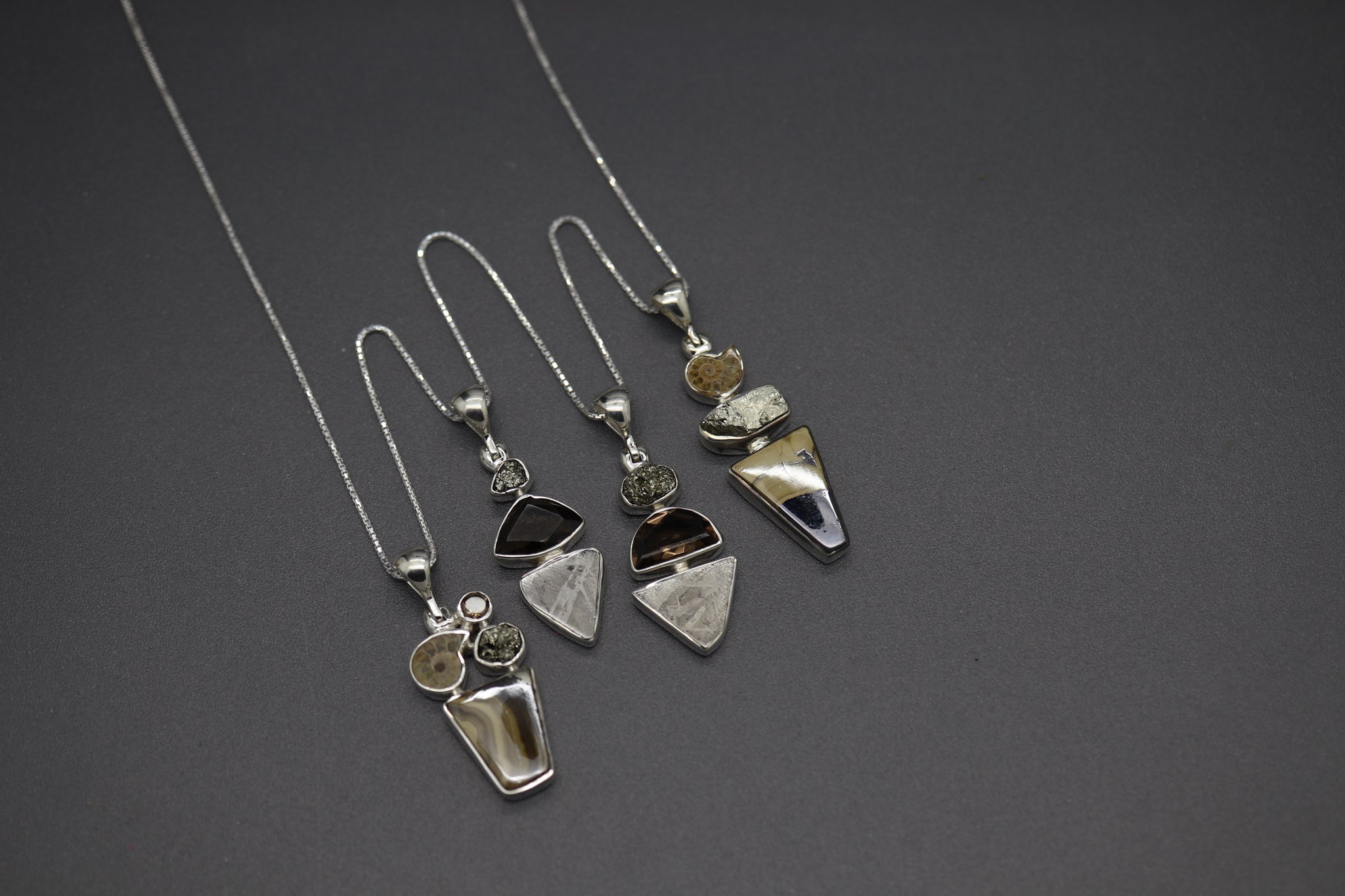 Hinged Abstract Assorted Stone Sterling Silver Necklaces – Ashley Lozano  Jewelry