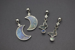 Hinged Speacialty Labradorite and Moonstone Necklaces