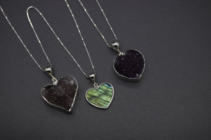 Heart Shaped Natural Gemstone Necklaces