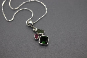 Hinged Natural Tourmaline Necklace