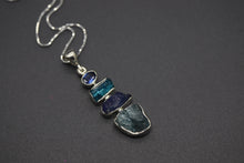 Natural Blue Gemstone Stack Necklace