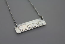Mamma Bear Necklace with Two Cubs - Ashley Lozano Jewelry