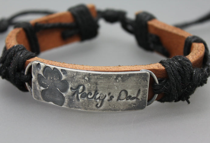 Handmade Silver Cremation Bracelet With Your Pet's Actual Paw Print - Ashley Lozano Jewelry