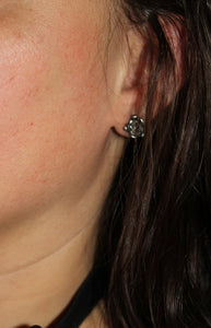 Succulent Plant Stud Earrings In Silver - Ashley Lozano Jewelry