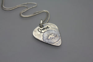 Personalized Silver Necklace Made From Your Own Kiss Print And Signature Handwriting - Ashley Lozano Jewelry